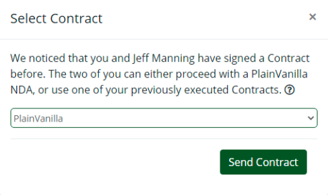 select contract screenshot